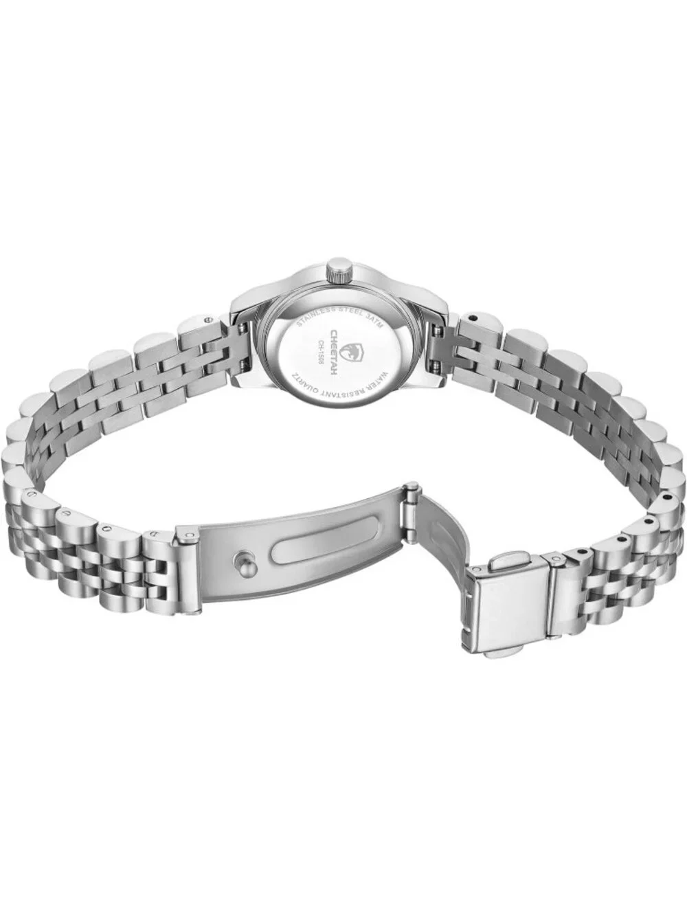 Women's Silver White Small Round Dial with Stainless Steel Bracelet Watchband